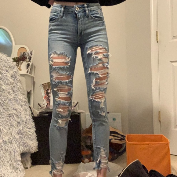 American Eagle Outfitters Denim - american eagle ripped skinny jeans